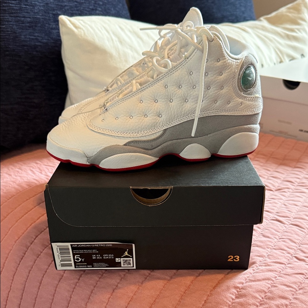 Jordan Air 13 Retro in White, Red, and Gray